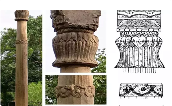 A collage of stone pillars AI-generated content may be incorrect.