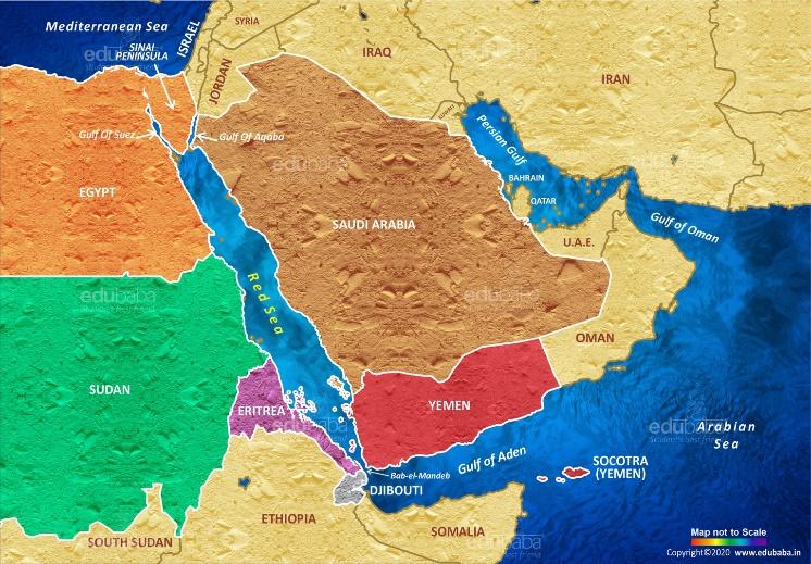 A map of middle east and middle east Description automatically generated